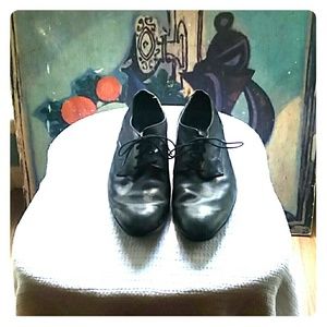Men's black leather Rockport dress shoes